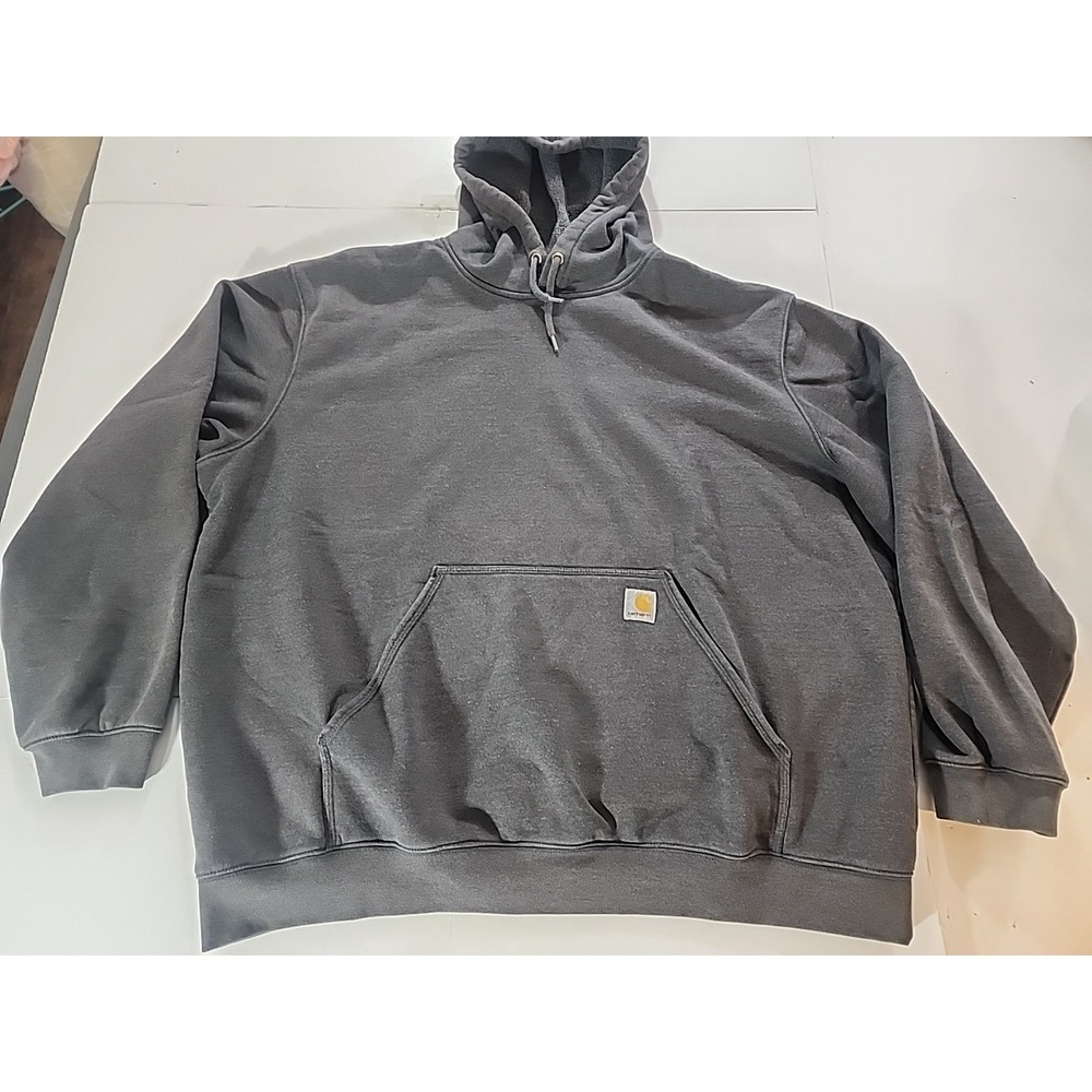 Carhartt Men's 2XL Hoodie Loose‎ Fit Midweight Carbon Heather Gray Pullover K121